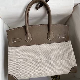 Replica Hermes Birkin 30 Swift Leather Canvas Bag