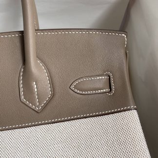 Replica Hermes Birkin 30 Swift Leather Canvas Bag