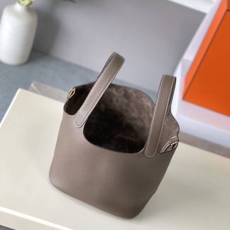Replica Hermes Picotin Lock 22 Clemence Leather Bag