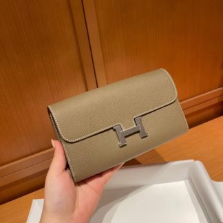 Replica Hermes Epsom Leather Constance Long Wallet