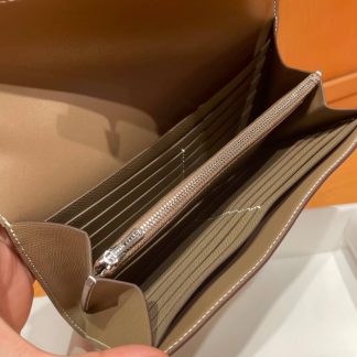 Replica Hermes Epsom Leather Constance Long Wallet