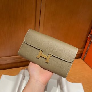 Replica Hermes Epsom Leather Constance Long Wallet
