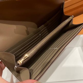 Replica Hermes Epsom Leather Constance Long Wallet