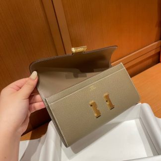 Replica Hermes Epsom Leather Constance Long Wallet