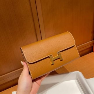 Replica Hermes Epsom Leather Constance Long Wallet