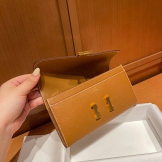 Replica Hermes Epsom Leather Constance Long Wallet
