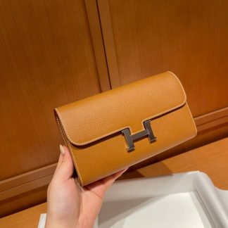 Replica Hermes Epsom Leather Constance Long Wallet