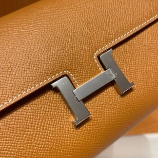 Replica Hermes Epsom Leather Constance Long Wallet
