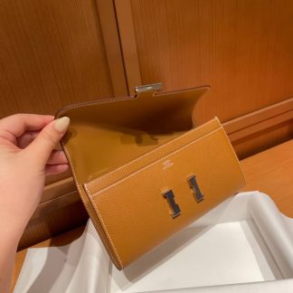 Replica Hermes Epsom Leather Constance Long Wallet