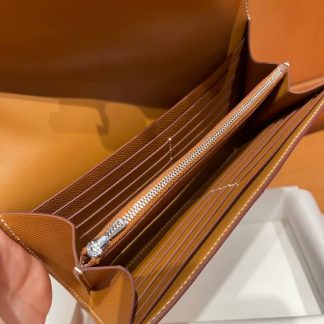 Replica Hermes Epsom Leather Constance Long Wallet