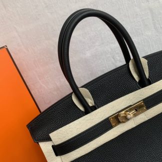 Replica Hermes Birkin 30 Clemence Leather Bag