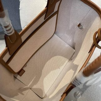 Replica Hermes Steeple 25 Canvas Leather Tote Bag