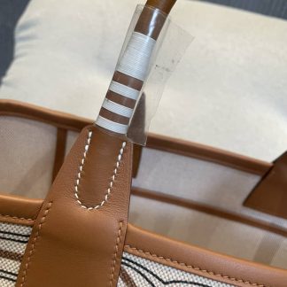Replica Hermes Steeple 25 Canvas Leather Tote Bag