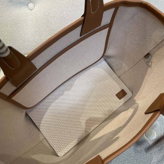 Replica Hermes Steeple 25 Canvas Leather Tote Bag