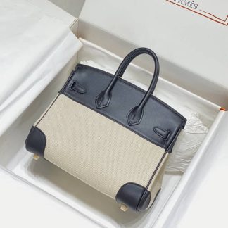 Replica Hermes Birkin 25 Swift Leather Canvas Bag