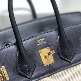 Replica Hermes Birkin 25 Swift Leather Canvas Bag