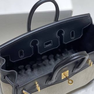 Replica Hermes Birkin 25 Swift Leather Canvas Bag