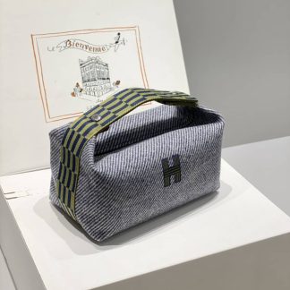 Replica Hermes Wool Medium Bride-A-Brac H Natte Pouch