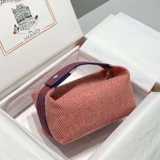 Replica Hermes Wool Medium Bride-A-Brac H Natte Pouch