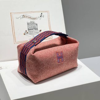 Replica Hermes Wool Medium Bride-A-Brac H Natte Pouch