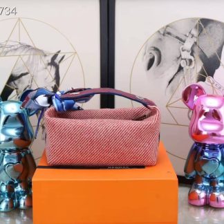 Replica Hermes Wool Medium Bride-A-Brac H Natte Pouch