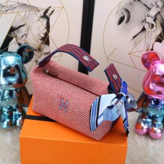 Replica Hermes Wool Medium Bride-A-Brac H Natte Pouch