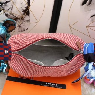 Replica Hermes Wool Medium Bride-A-Brac H Natte Pouch
