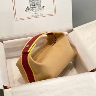 Replica Hermes Canvas Medium Bride-A-Brac Cabriole Case