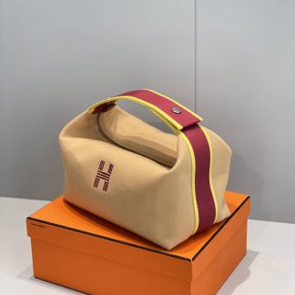 Replica Hermes Canvas Medium Bride-A-Brac Cabriole Case