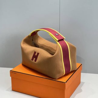 Replica Hermes Canvas Medium Bride-A-Brac Cabriole Case