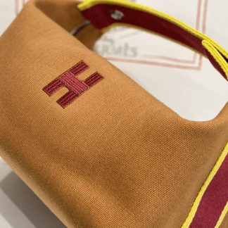 Replica Hermes Canvas Medium Bride-A-Brac Cabriole Case