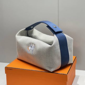 Replica Hermes Canvas Medium Bride-A-Brac Cabriole Case