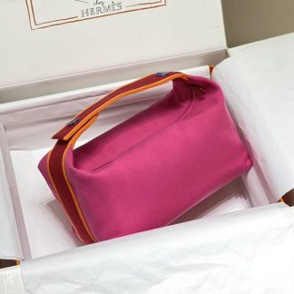 Replica Hermes Canvas Medium Bride-A-Brac Cabriole Case