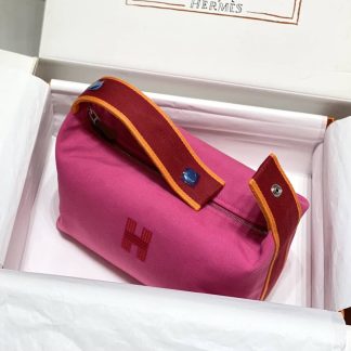 Replica Hermes Canvas Medium Bride-A-Brac Cabriole Case