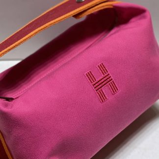 Replica Hermes Canvas Medium Bride-A-Brac Cabriole Case