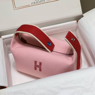 Replica Hermes Canvas Medium Bride-A-Brac Cabriole Case