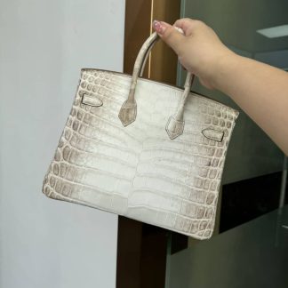 Replica Hermes Birkin 25 Niloticus Crocodile Leather Retourne Bag