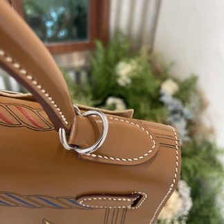Replica Hermes Kelly 28 Vintage Print Limited Edition Tote Bag