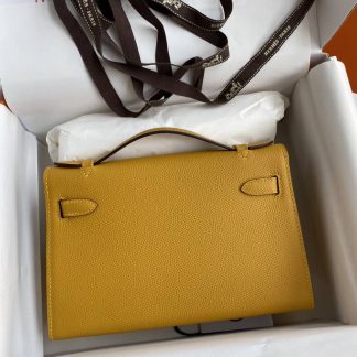 Replica Hermes Epsom Leather Kelly Pochette