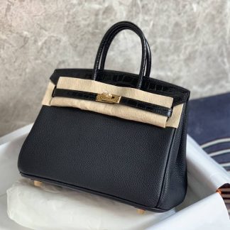 Replica Hermes Touch Birkin 30 Togo Niloticus Crocodile Leather Bag
