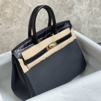 Replica Hermes Touch Birkin 30 Togo Niloticus Crocodile Leather Bag