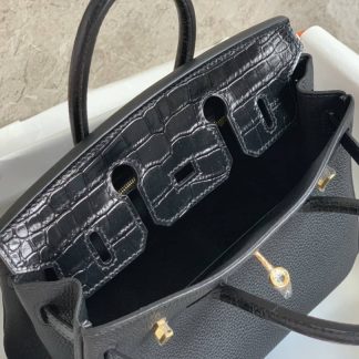 Replica Hermes Touch Birkin 30 Togo Niloticus Crocodile Leather Bag