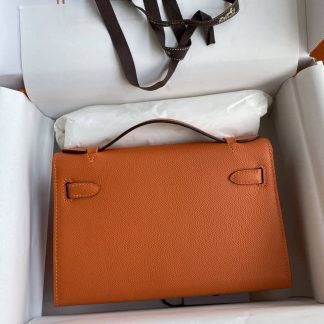 Replica Hermes Epsom Leather Kelly Pochette