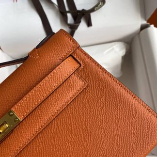 Replica Hermes Epsom Leather Kelly Pochette