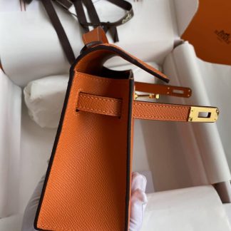 Replica Hermes Epsom Leather Kelly Pochette
