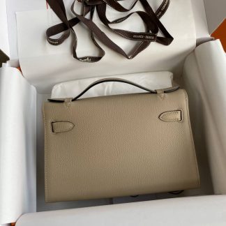 Replica Hermes Epsom Leather Kelly Pochette