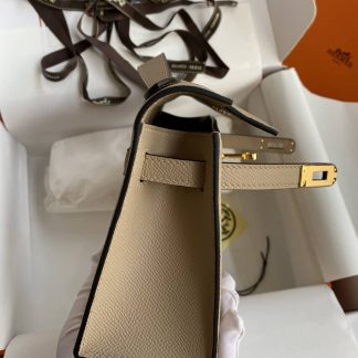 Replica Hermes Epsom Leather Kelly Pochette