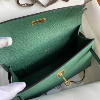 Replica Hermes Epsom Leather Kelly Pochette