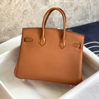 Replica Hermes Touch Birkin 30 Togo Niloticus Crocodile Leather Bag