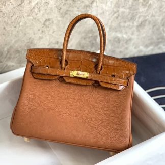 Replica Hermes Touch Birkin 30 Togo Niloticus Crocodile Leather Bag